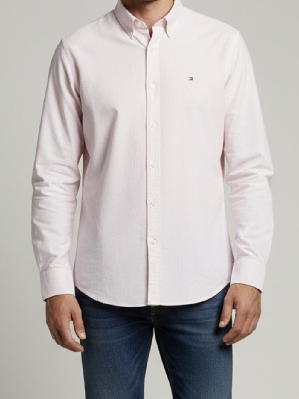 Tommy Hilfiger Men’s Light Pink Button-Down Shirt
